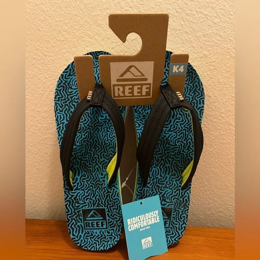 REEF Ahi Kids Flip Flops-‎ Size 4